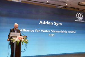 AWS CEO, Adrian Sym, giving the opening remarks at the Shanghai Water Stewardship Forum