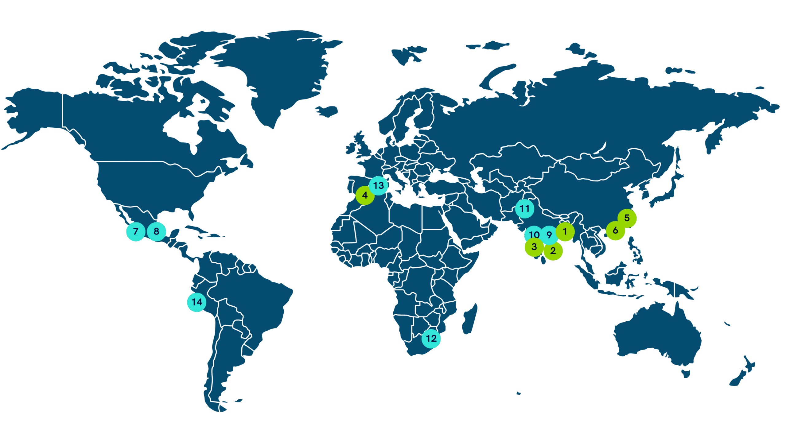 Map of AWS Collective Action Accelerators updated August 2025