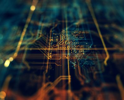Circuit,Board,Futuristic,Server,Code,Processing.,Orange,,Green,,Blue,Technology